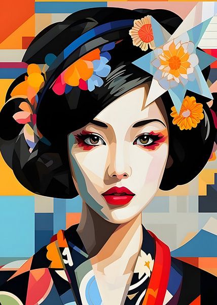 Japanisches Mädchen 1 von Phycho Art