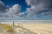 Entrée de plage à Bergen aan Zee en Hollande du Nord