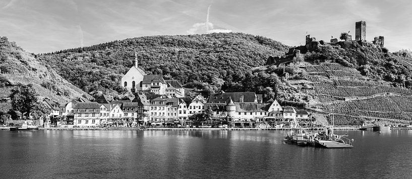 Panorama of Beilstein in Black and White by Henk Meijer Photography