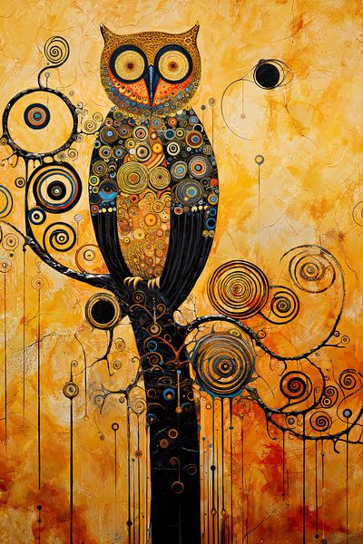 Eule abstrakt von Bert Nijholt