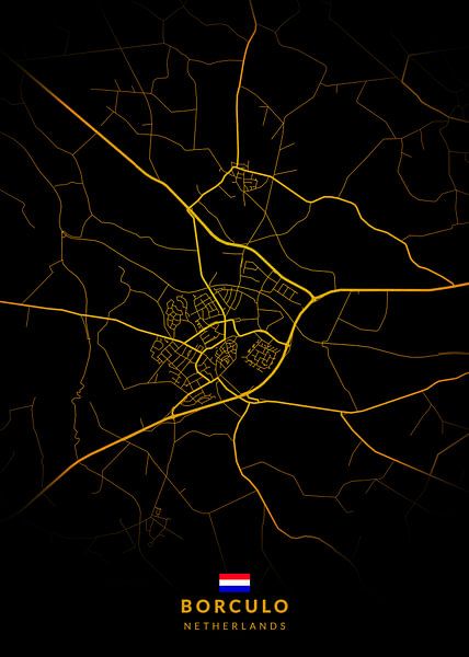 Borculo, Pays-Bas Plan de la ville par Kenda Maruyama