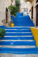 Colorful stairs in Greece