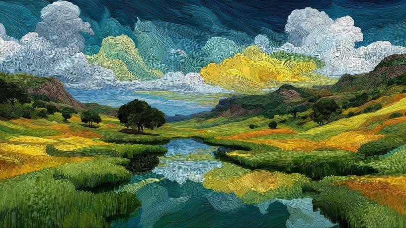 bunte fiktive Landschaft von Egon Zitter