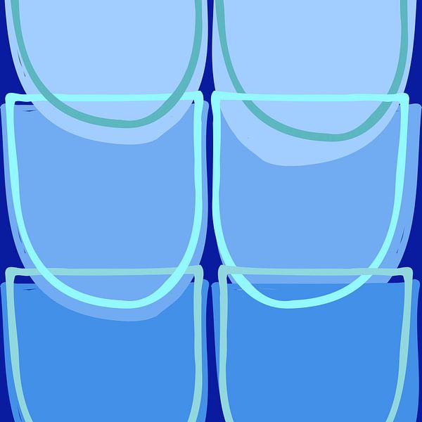 Wasser Blaue Abstraktion von Mad Dog Art