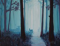 Abenddämmerung im Wald