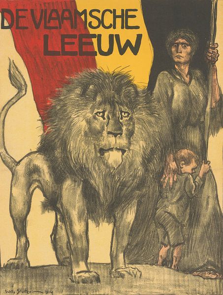 Willy Sluiter, The Flemish Lion, 1914 by Atelier Liesjes