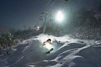 Nachtskifahren in Niseko Hokkaido Japan