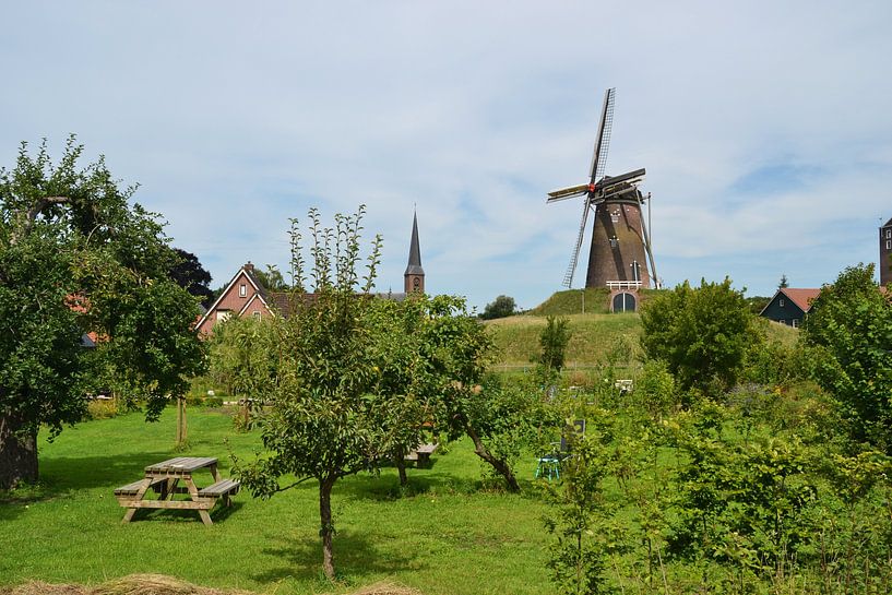 Panorama Bredevoort with mill and church tower by Rob Pols