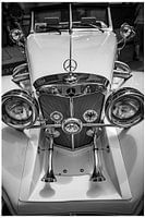 Timeless elegance - front view of a classic Mercedes-Benz vintage car