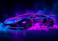 Lamborghini Blau Neon