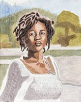 Porträt Dunkle Frau