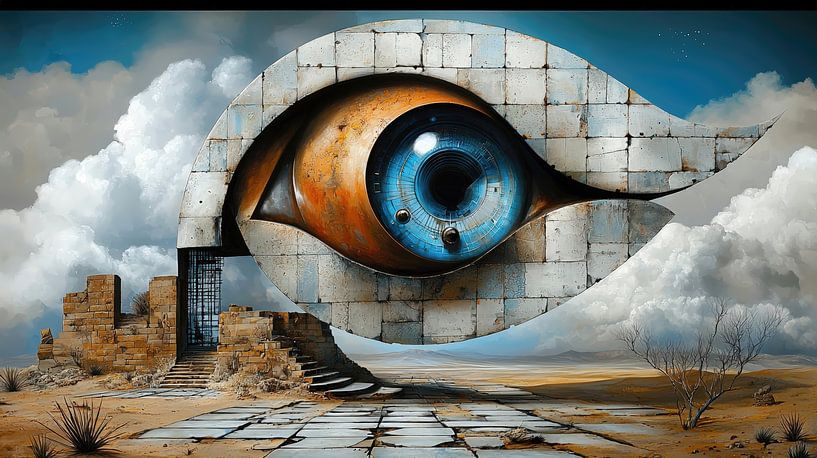 Das Auge der verfallenen Ruinen von Klaus Tesching - Art-AI