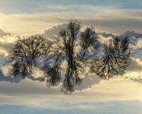 paysage de nuages en miroir