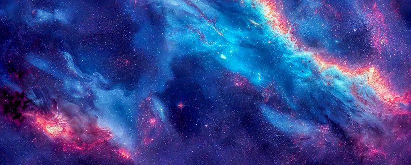 Hintergrund mit Weltraumnebel Illustration von Animaflora PicsStock