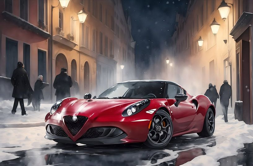 Roter Alfa Romeo 4C von DeVerviersBelgium