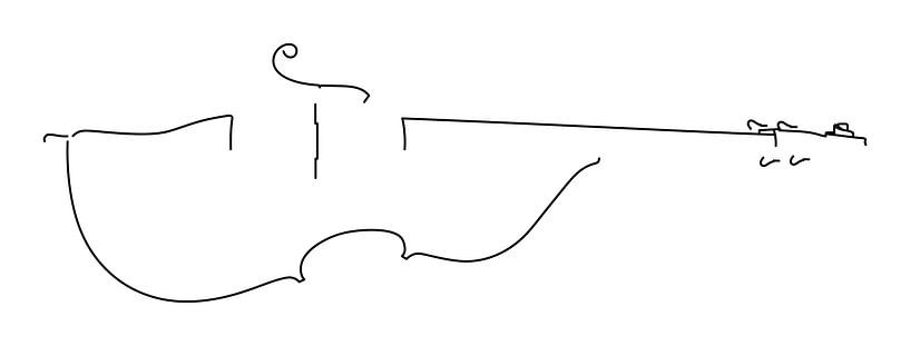 Kontrabass Silhouette von Drawn by Johan