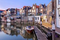 L'embarcadère de Dordrecht dans la lumière du soir