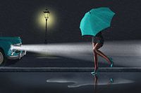 'Rainy day 2 Colorkey petrol/grün