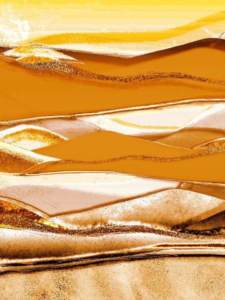 Paysage scandinave sur or par Mad Dog Art