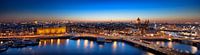 Amsterdam skyline at night panorama