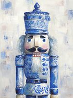 Delfter Nussknacker blau