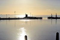 Hafen Volendam, Sonnenaufgang