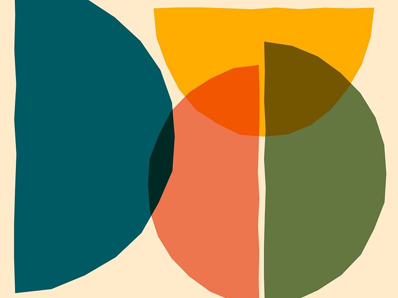 Abstraktion in modernen Trend Farben von Mad Dog Art