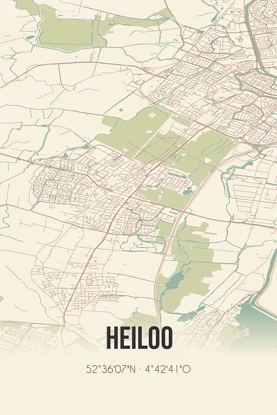 Vintage map of Heiloo (North Holland) by Prints of Place
