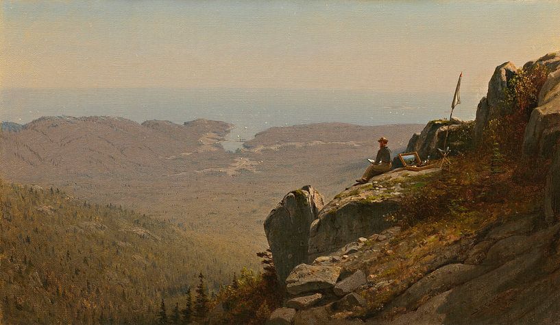 The Artist Sketching at Mount Desert, Maine, Sanford Robinson Gifford by Masterful Masters