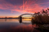 Zwolle IJssel bridge during sunrise