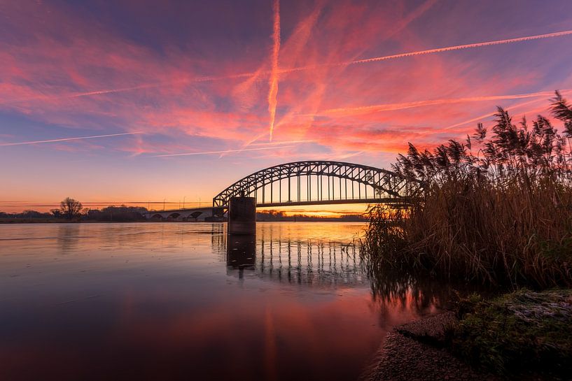 Zwolle IJssel bridge during sunrise by Dennie Jolink
