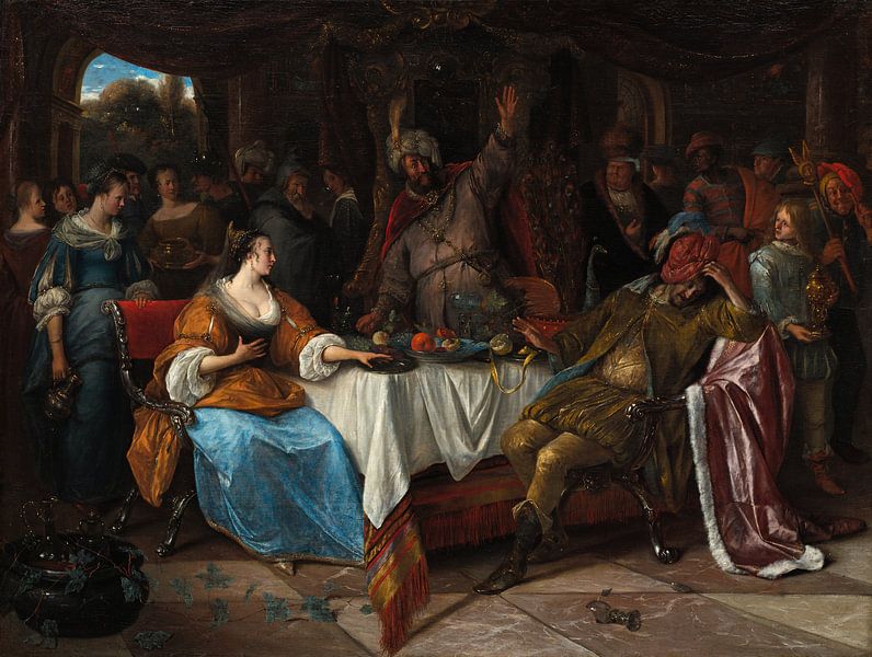 Esther, Ahasuerus, and Haman, Jan Steen by Masterful Masters