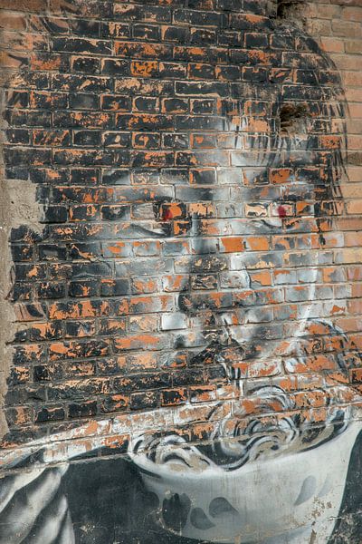 Wall painting of Chinese boy by Arina Keijzer