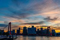 Skyline of Rotterdam during sunset