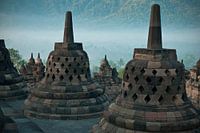 Mystical morning mood at Borobudur