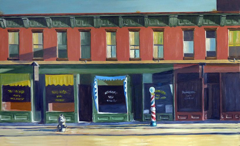 Early Sunday Morning - inspired by Edward Hopper von Jan Wiersma