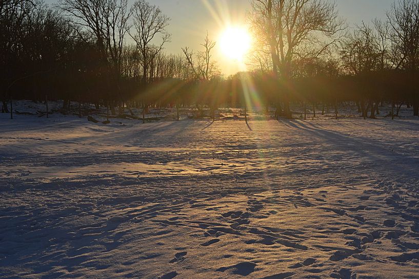 Sunset in the snow by JTravel