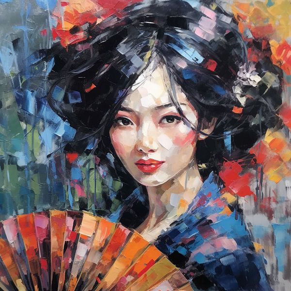 Japandi Fan Frau von Bianca ter Riet