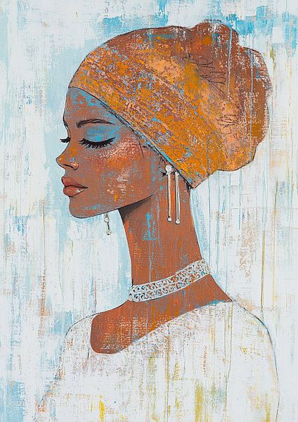 Frauenporträt | Urban Serenity Profil von Wunderbare Kunst