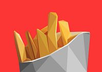 Pommes Frites Abstrakt Low Poly