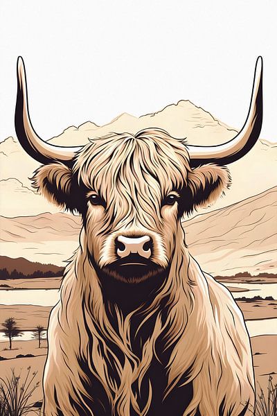 Schottischer Hochländer Porträt von But First Framing