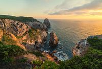 Sunset at sintra beach