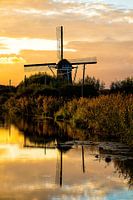 Mühle bei Sonnenuntergang