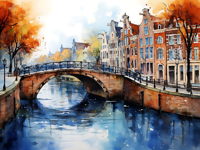 Amsterdam Skizze von PixelPrestige