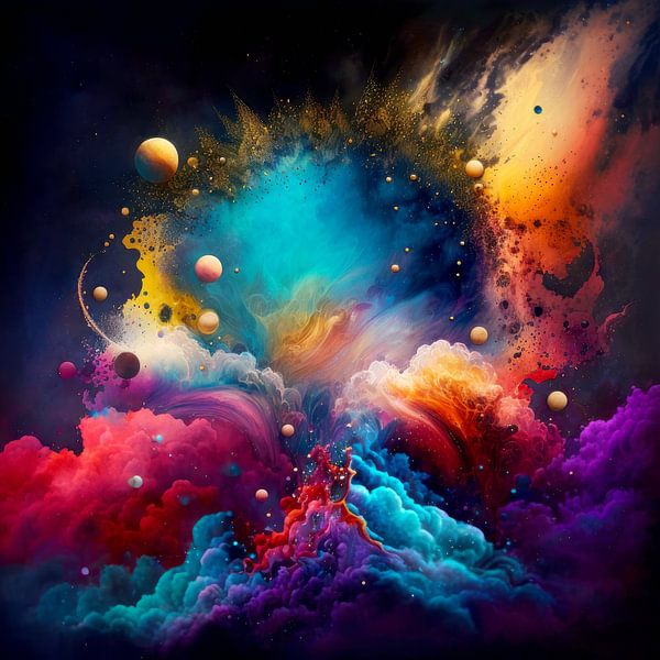 Farben Urknall Digitale Kunst Fantasie von Preet Lambon