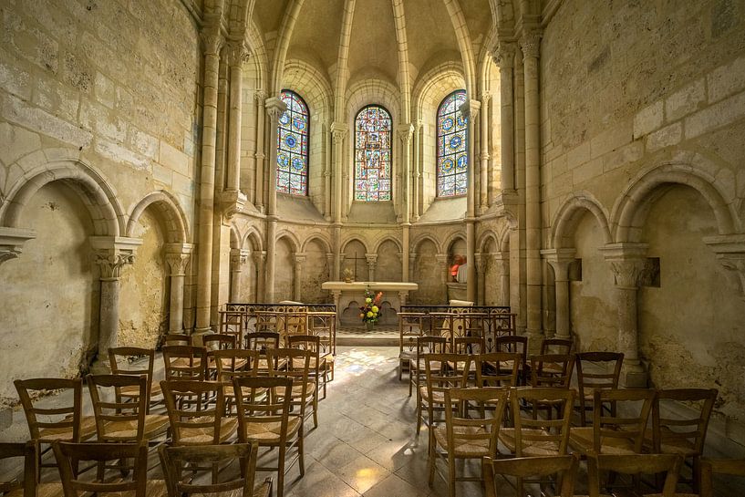 Medieval church with altar by Kayo de Visser