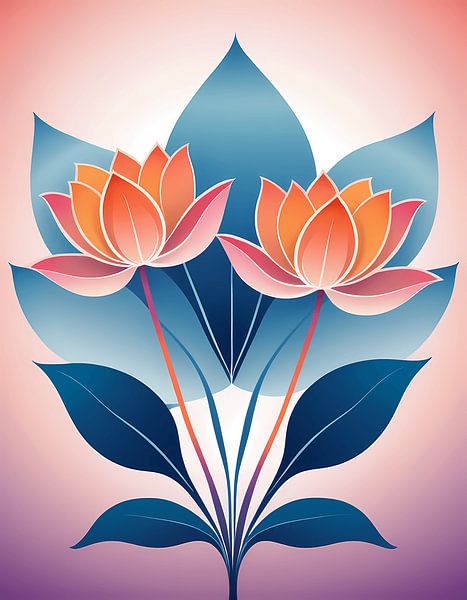 Zwillingslotus Blüte von Artistic