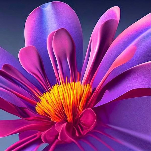Still life with Flowers XIV - purple with pink by Lily van Riemsdijk - Art Prints with Color