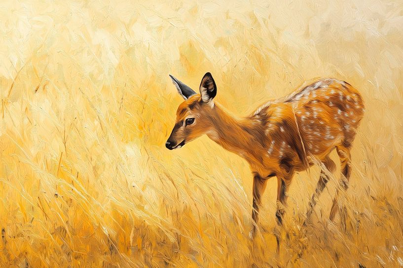 Chevreuil dans un champ par ARTemberaubend