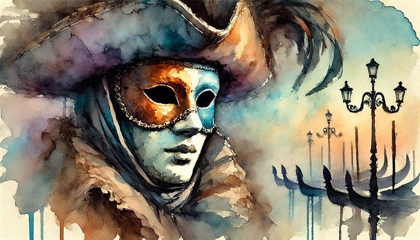Venezianische Maske von Nicolette Vermeulen